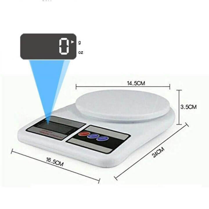 Digital Kitchen Weighing Machine Multipurpose Electronic Weight Scale with Backlit LCD Display for Measuring Food, Cake, Vegetable, Fruit